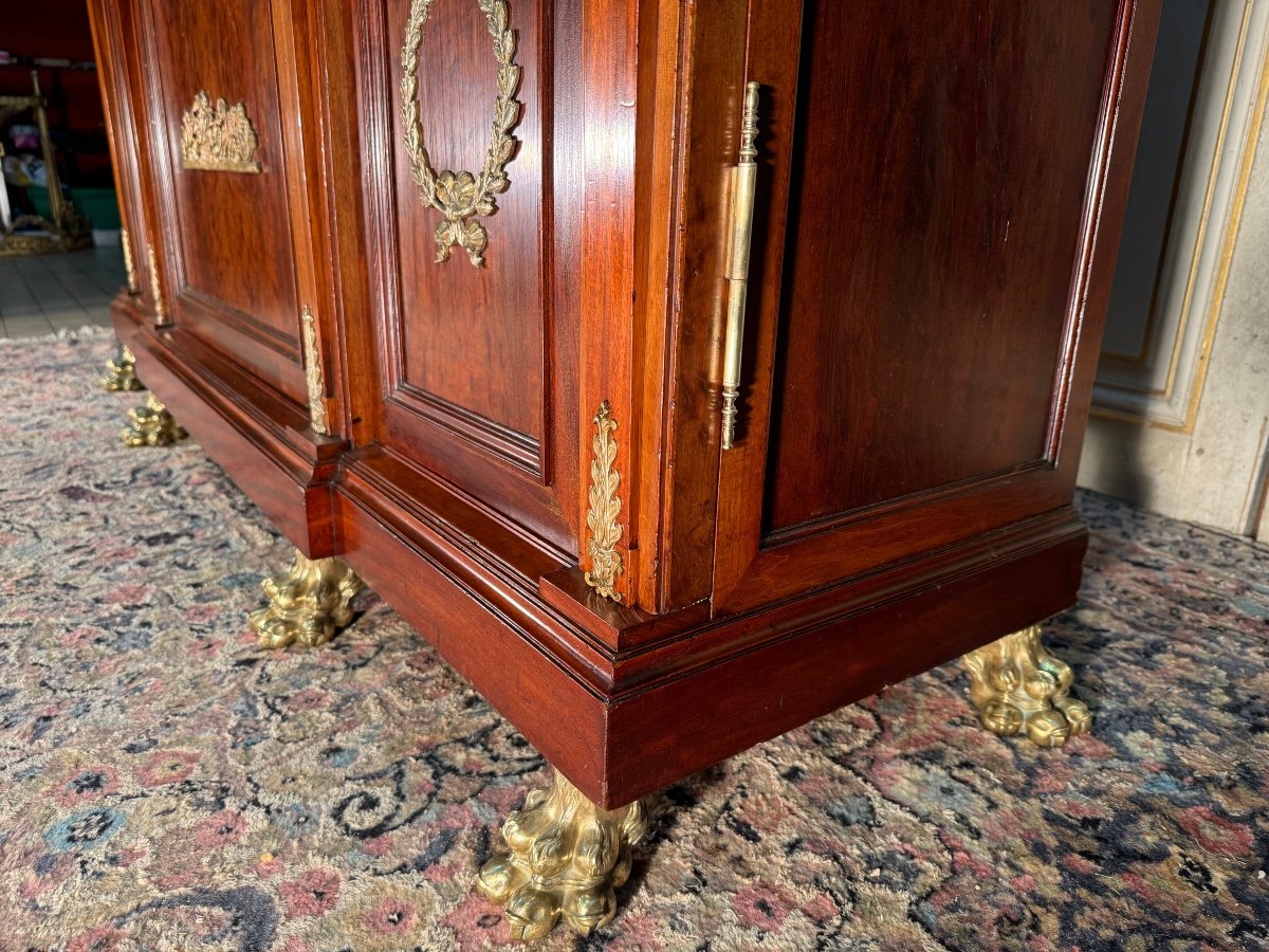 Empire Style Mahogany And Bronze Bookcase -photo-2