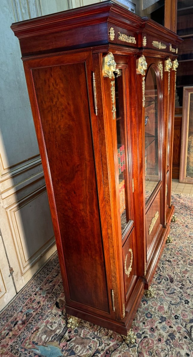 Empire Style Mahogany And Bronze Bookcase -photo-3