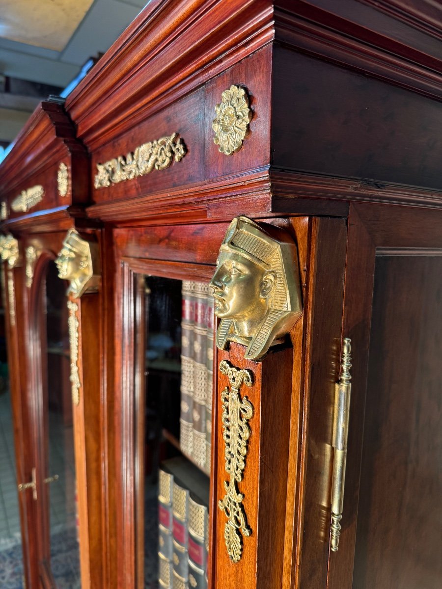 Empire Style Mahogany And Bronze Bookcase -photo-5