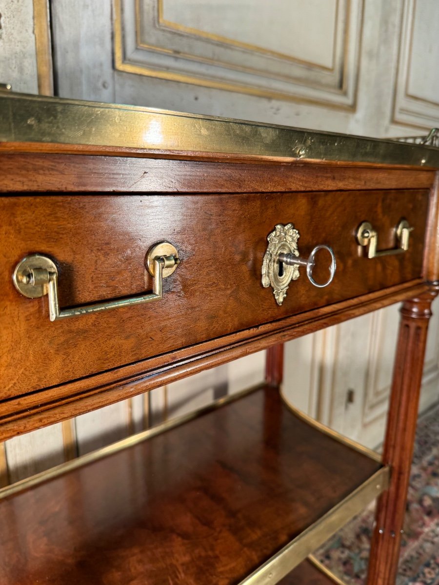 Small Louis XVI Period Console In Mahogany, Late 18th Century -photo-1