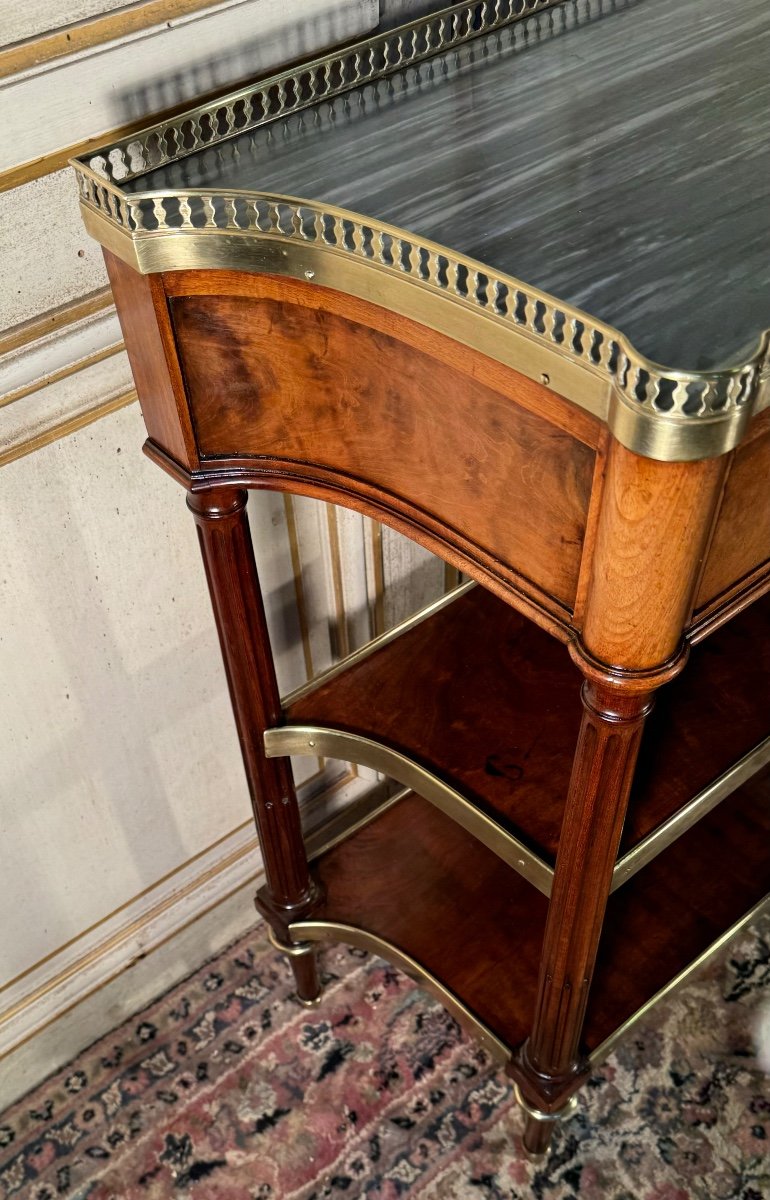 Small Louis XVI Period Console In Mahogany, Late 18th Century -photo-2