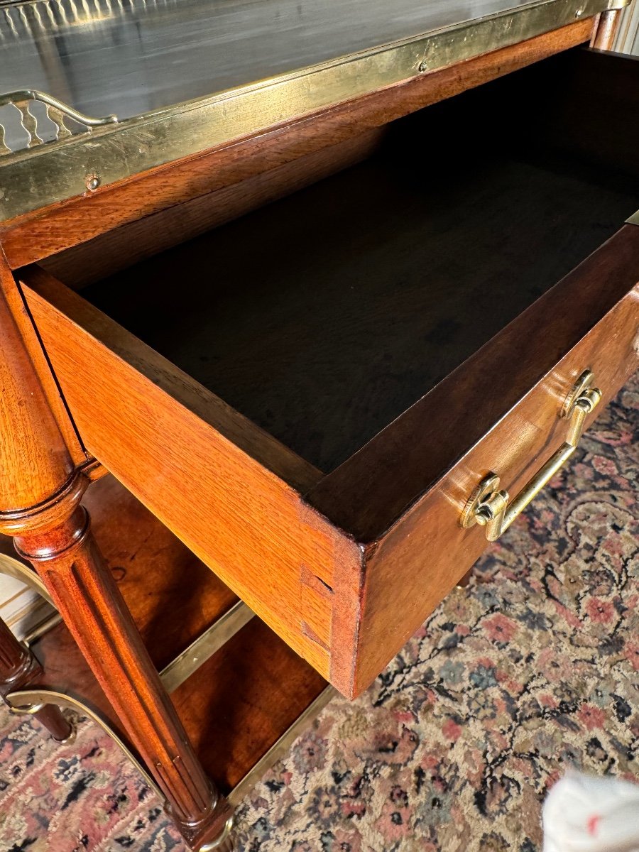 Small Louis XVI Period Console In Mahogany, Late 18th Century -photo-5