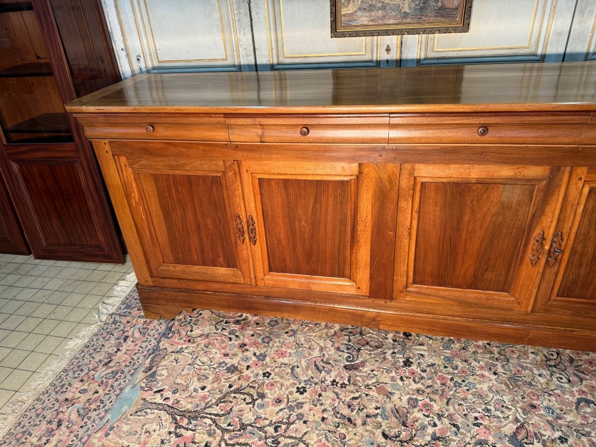 Louis Phillipe 4-door Sideboard With Doucine In Walnut -photo-3