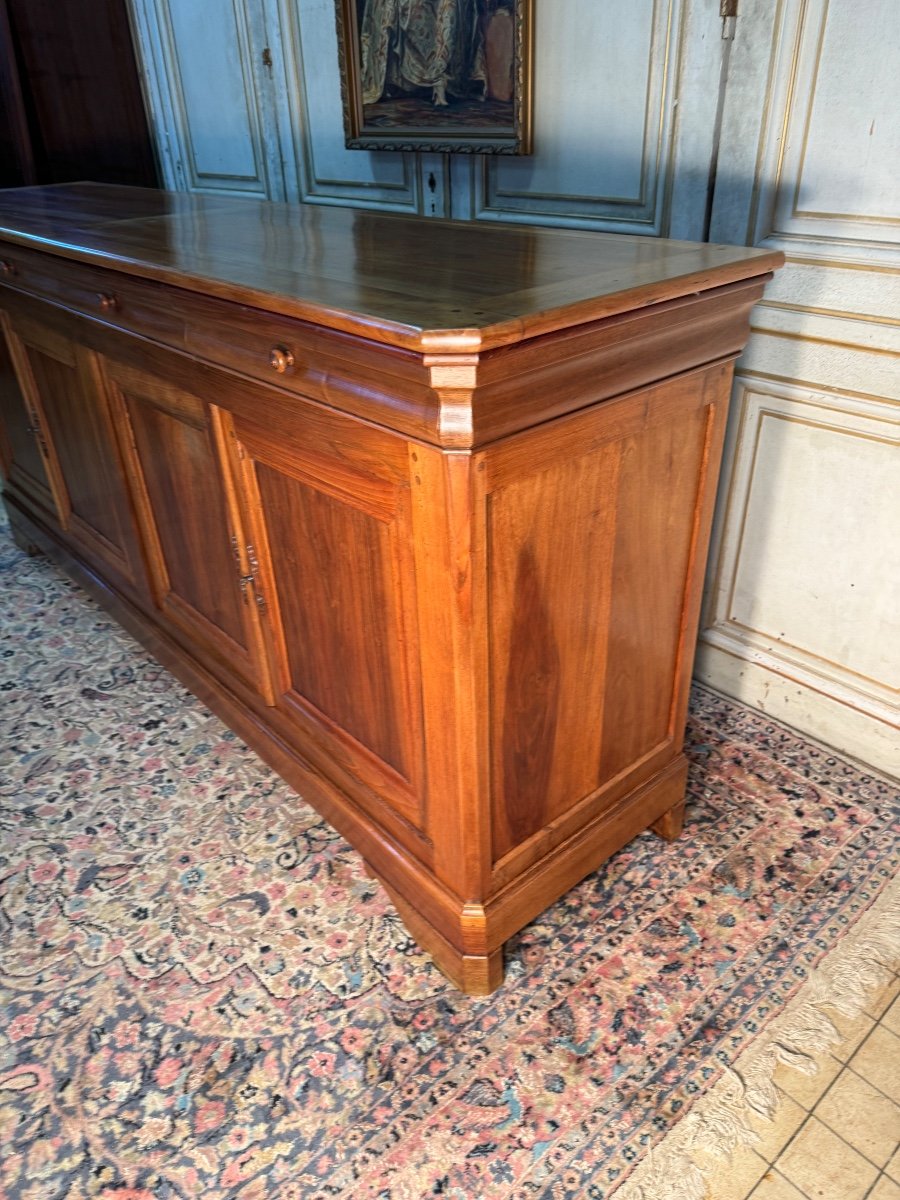 Louis Phillipe 4-door Sideboard With Doucine In Walnut -photo-2