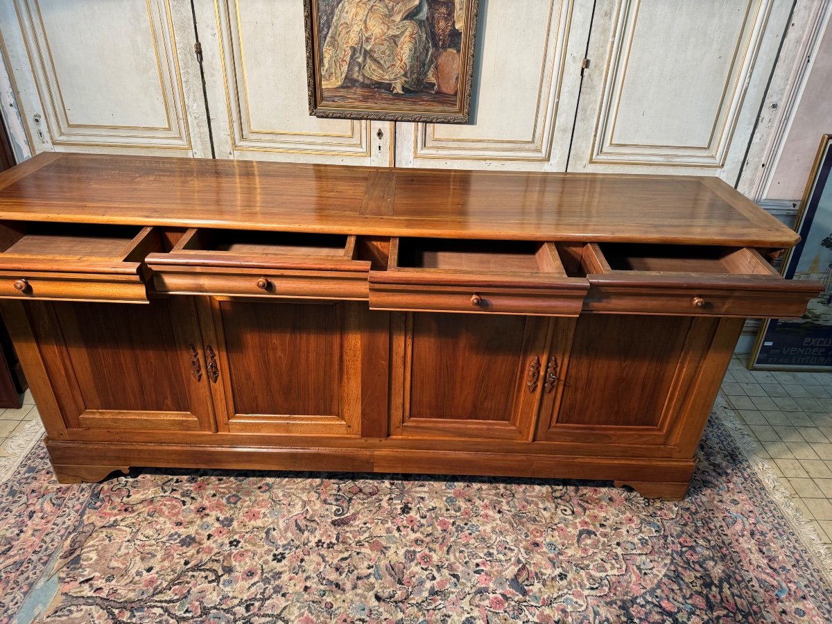 Louis Phillipe 4-door Sideboard With Doucine In Walnut -photo-4