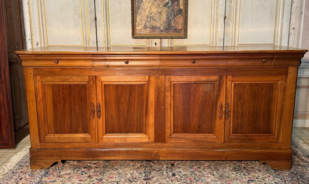 Louis Phillipe 4-door Sideboard With Doucine In Walnut 