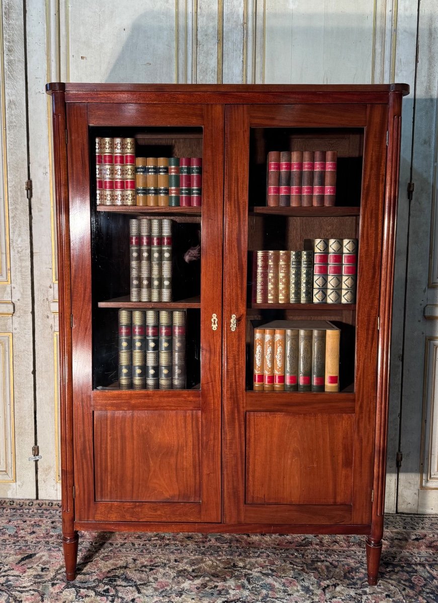 Louis Style Mahogany Bookcase 