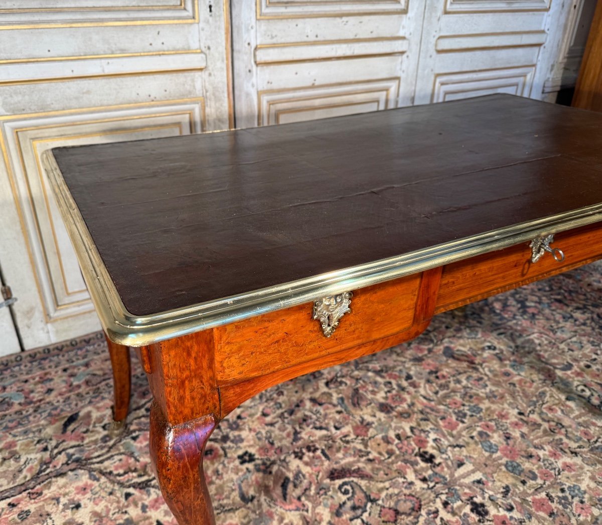 Regency Period Desk Plat Early 18th Century In Cherry Wood -photo-1