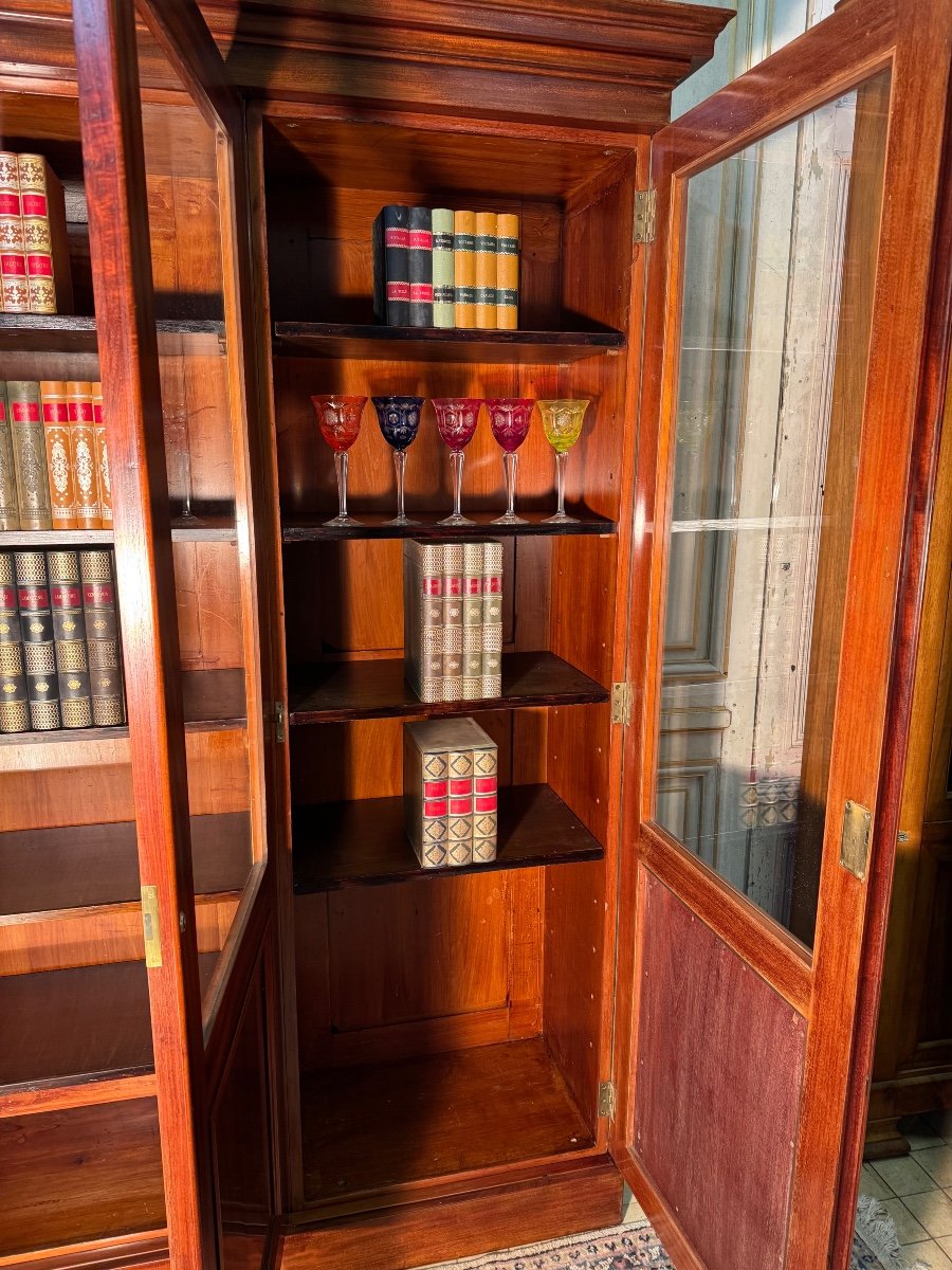 Large 19th Century 3-door Mahogany Bookcase -photo-2