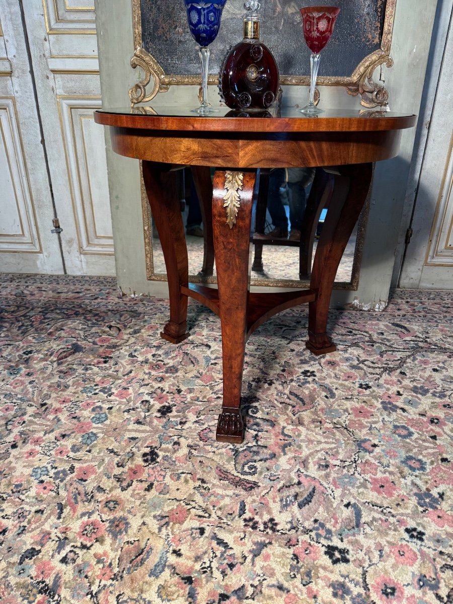 Empire Pedestal Table Early 19th Century In Mahogany -photo-3