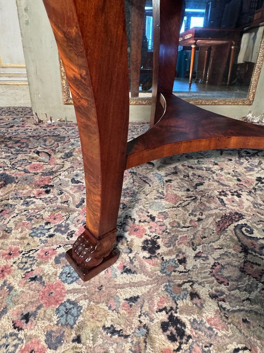 Empire Pedestal Table Early 19th Century In Mahogany -photo-4