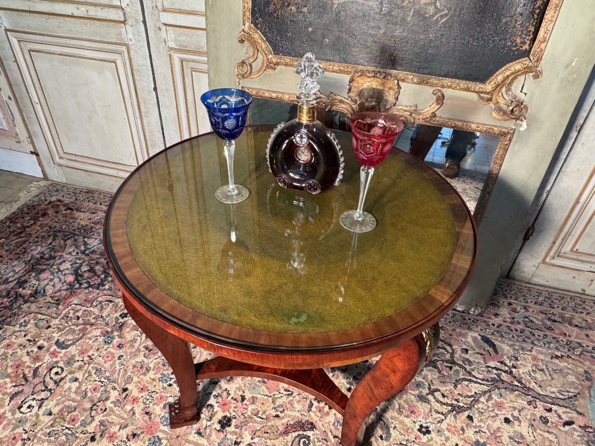 Empire Pedestal Table Early 19th Century In Mahogany -photo-2