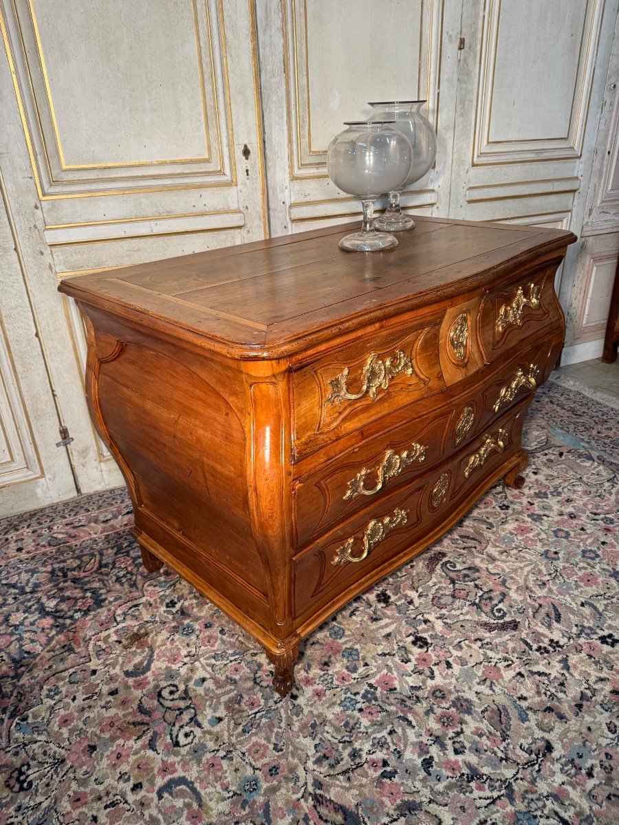 Commode Tombeau Louis XV En Merisier 18 Eme -photo-3