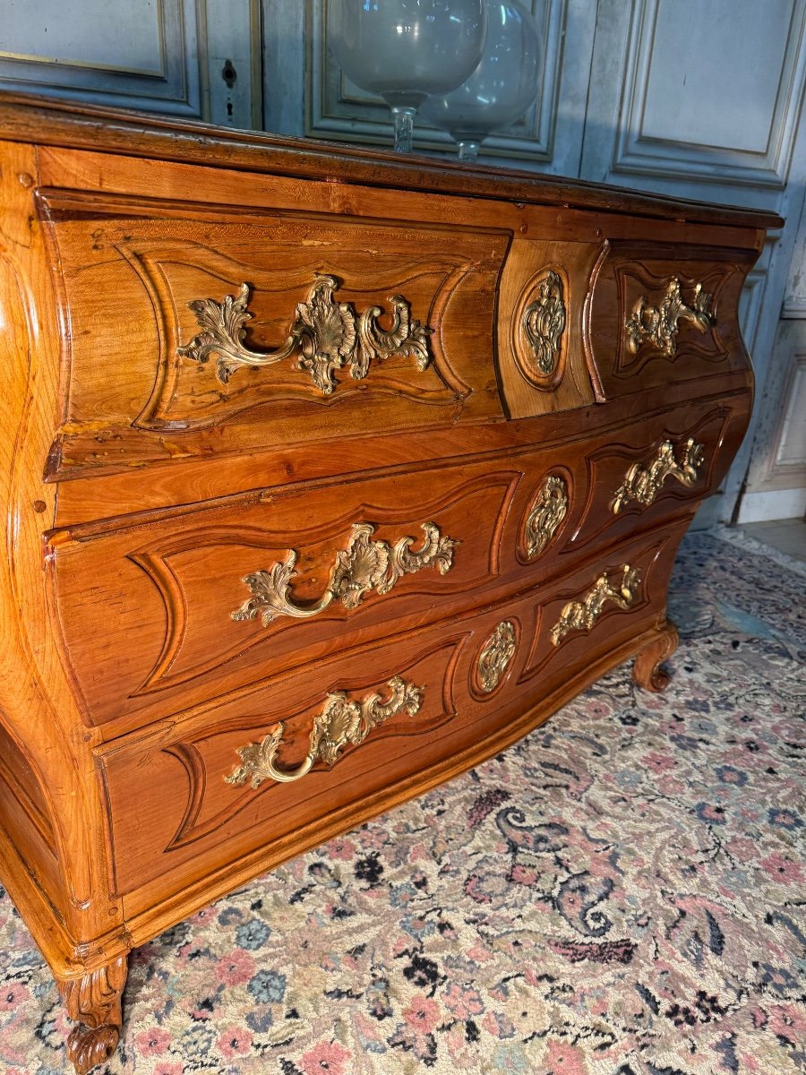 Commode Tombeau Louis XV En Merisier 18 Eme -photo-1