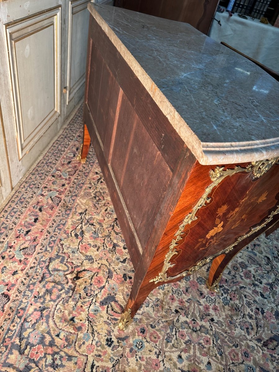 Louis XV Style Chest Of Drawers With Chinese Decor And Fine Bronzes-photo-5