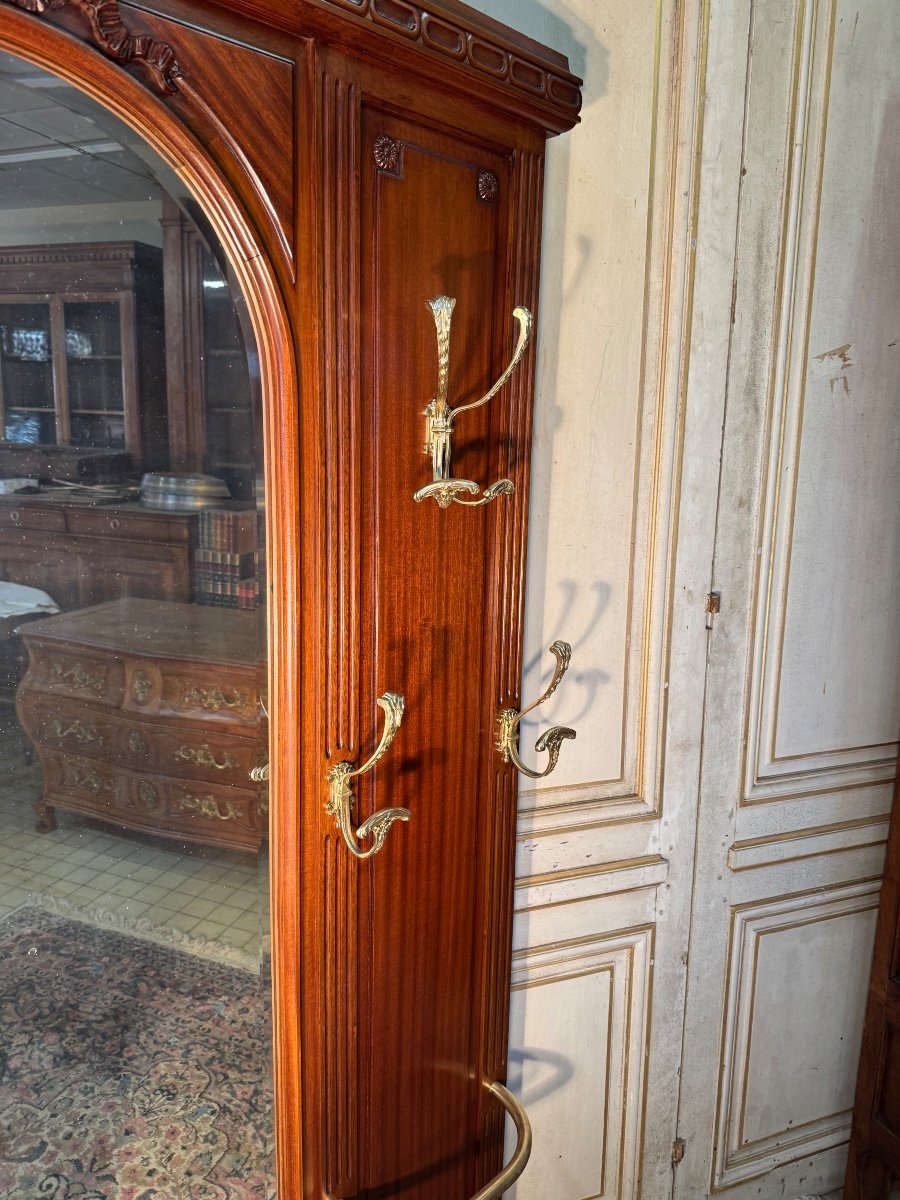 Grand Porte Manteau De Style Louis XVI En Acajou -photo-1