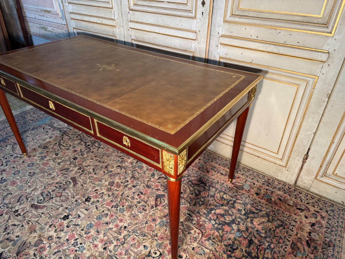 Grand Bureau Plat De Style Louis XVI Fin Du 19 Eme -photo-5