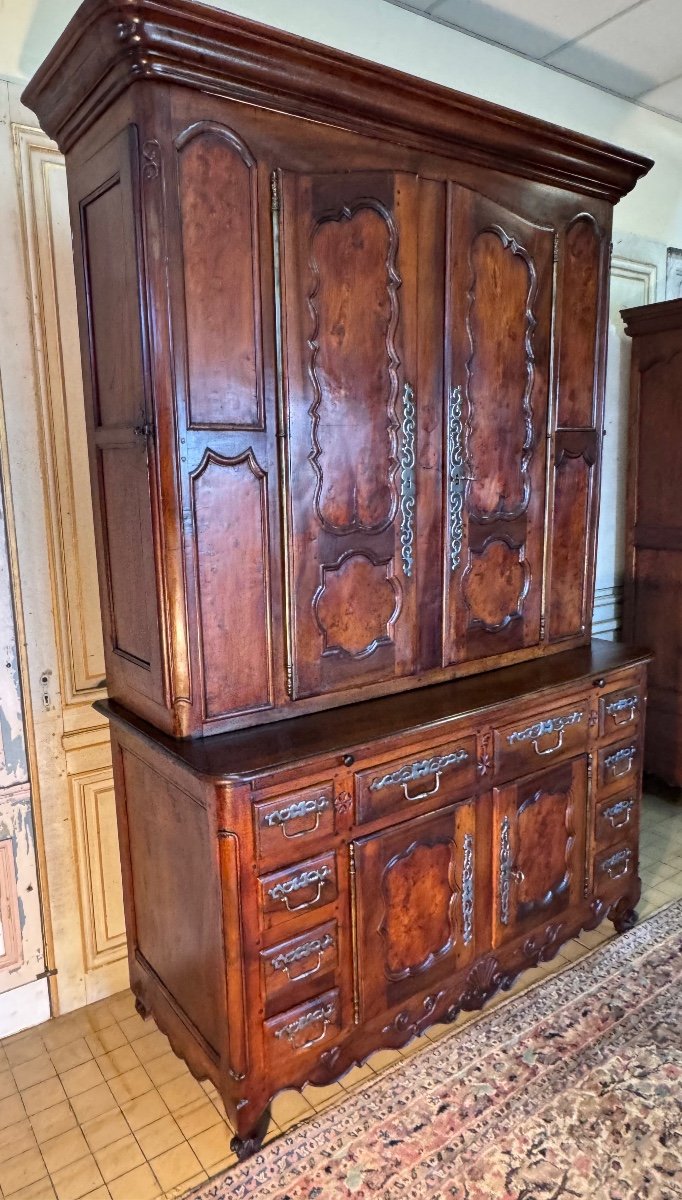 2-body Louis XV Chateau Buffet With Doors On The Sides 18th Century -photo-4