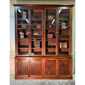 Large Mahogany Library 19th Century