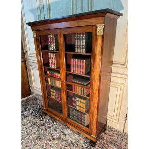 Library From Empire Period Return From Egypt In Mahogany 19 Eme 
