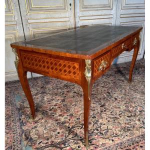 Bureau En Marqueterie De Style Louis XV Fin 19 Eme 