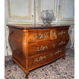 Commode Tombeau Louis XV En Merisier 18 Eme 