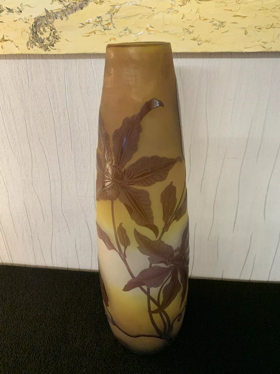 VASE   GALLE DECOR FLEURS D IRIS