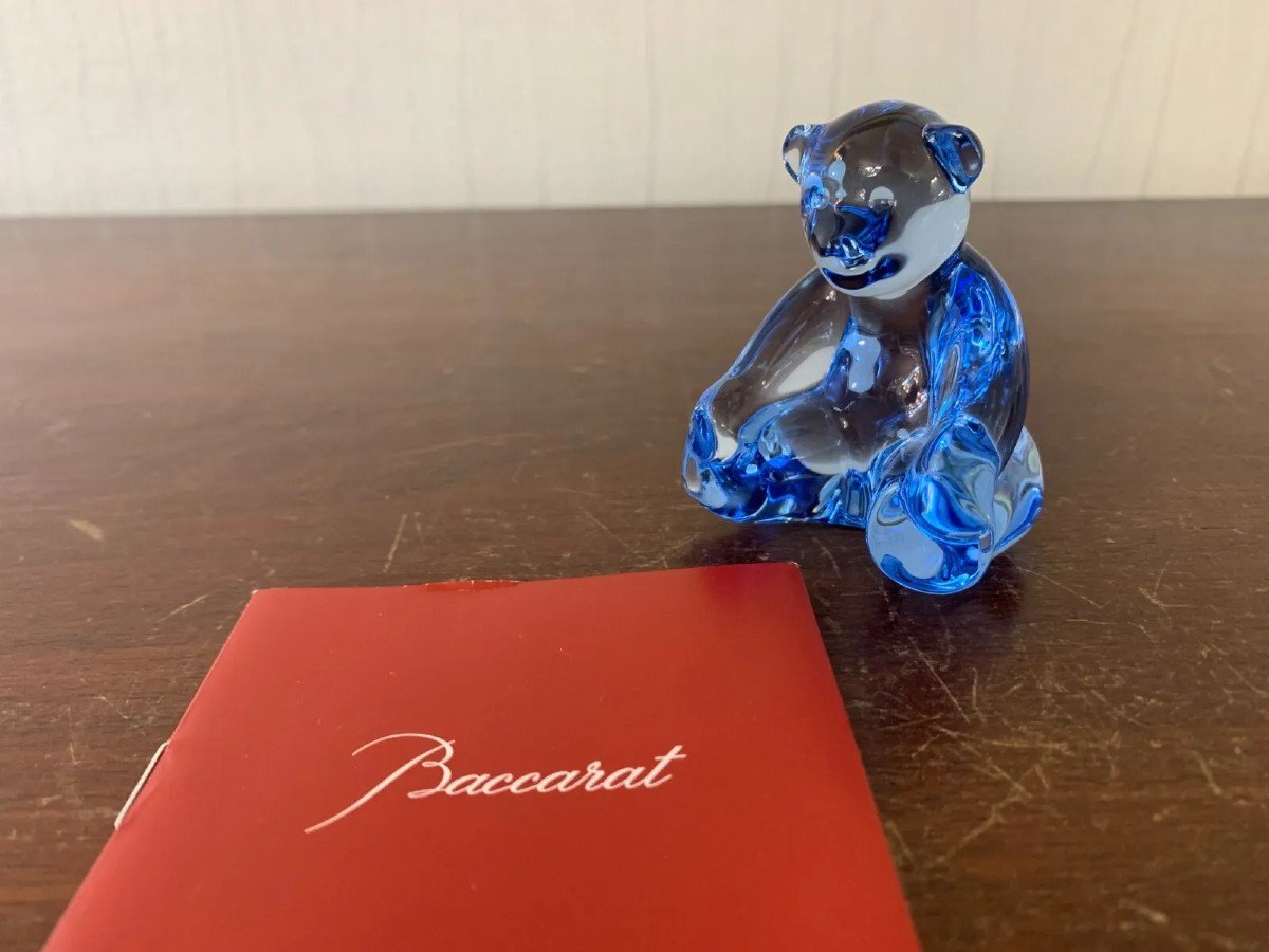 Sky Blue Bear In Baccarat Crystal-photo-1