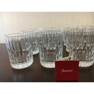 6 GOBELETS  A WHISKY EN CRISTAL DE BACCARAT