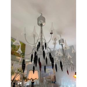 Baccarat Crystal Feather Chandelier