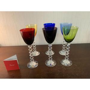 6 Vega Baccarat Wine Glasses