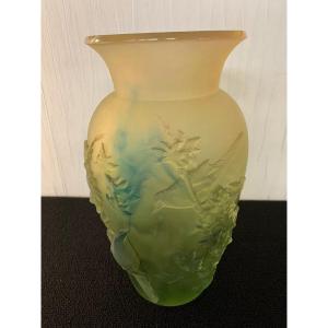 Daum Crystal 4 Seasons Vase