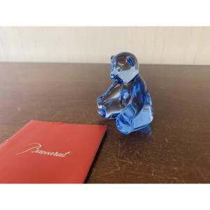 Sky Blue Bear In Baccarat Crystal