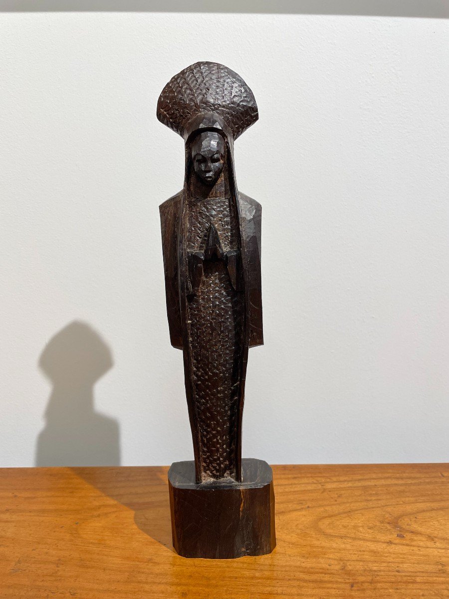 Sculpted Virgin - African Art - Ebene-photo-2