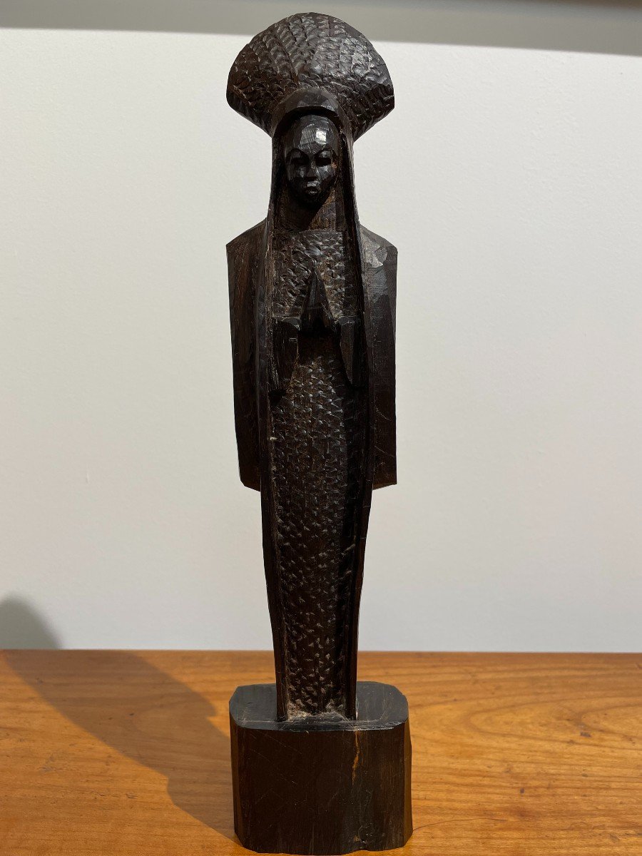 Sculpted Virgin - African Art - Ebene-photo-2