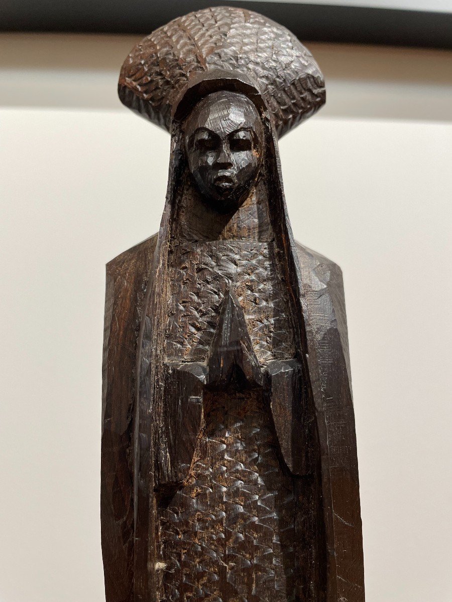 Sculpted Virgin - African Art - Ebene-photo-3