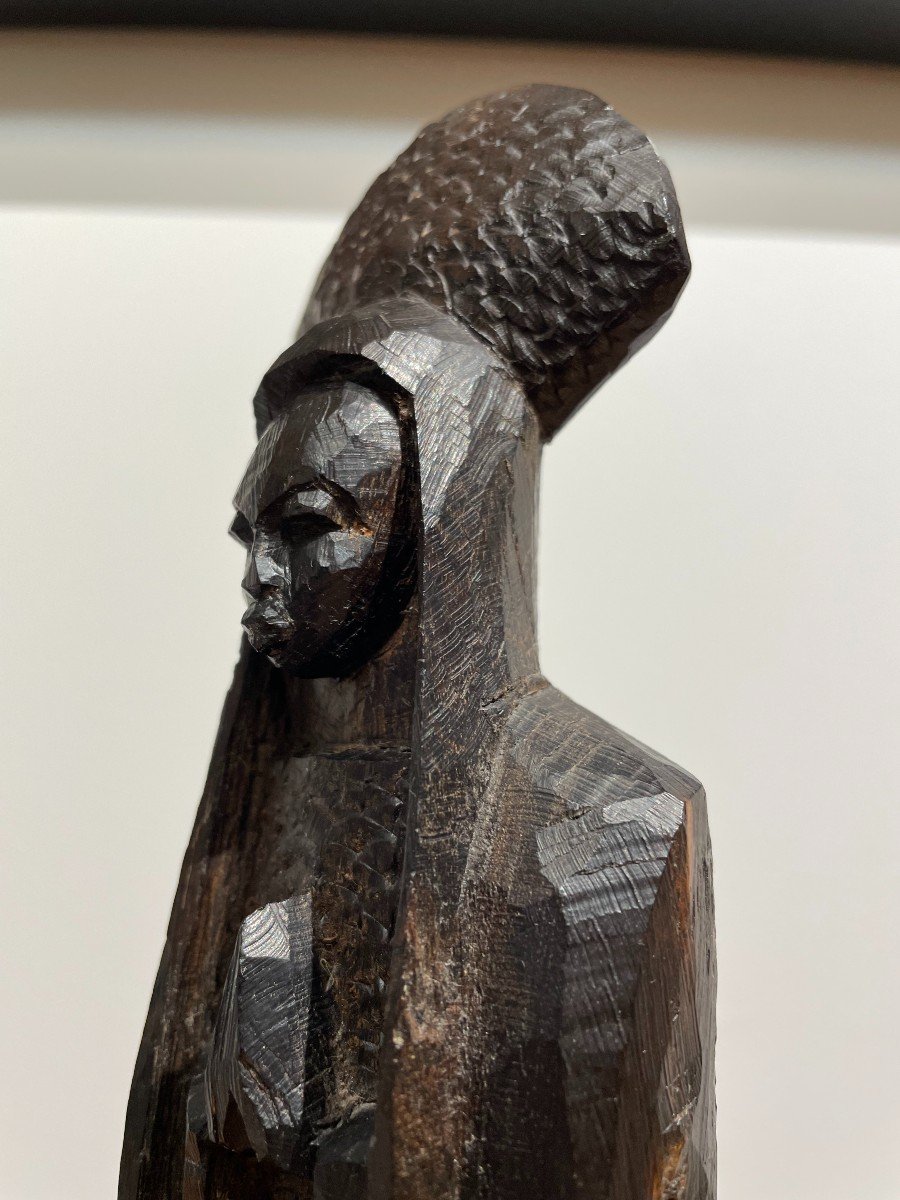 Sculpted Virgin - African Art - Ebene