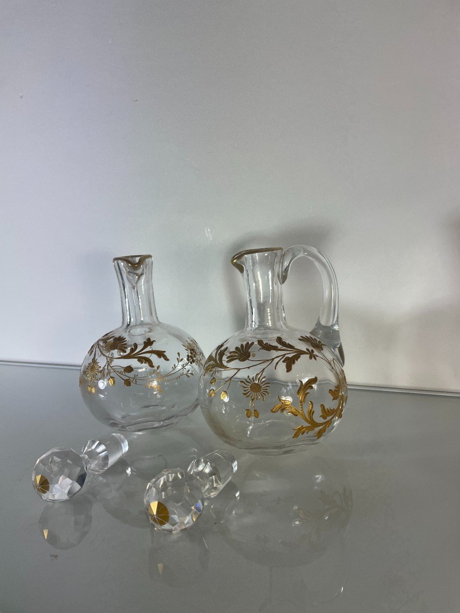 Pair Of Crystal Carafes - Baccarat - XIX-photo-4