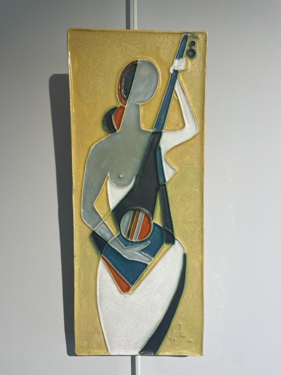 Helmut Schaffenacker (1921-2010) - Femme à La Mandoline-photo-4