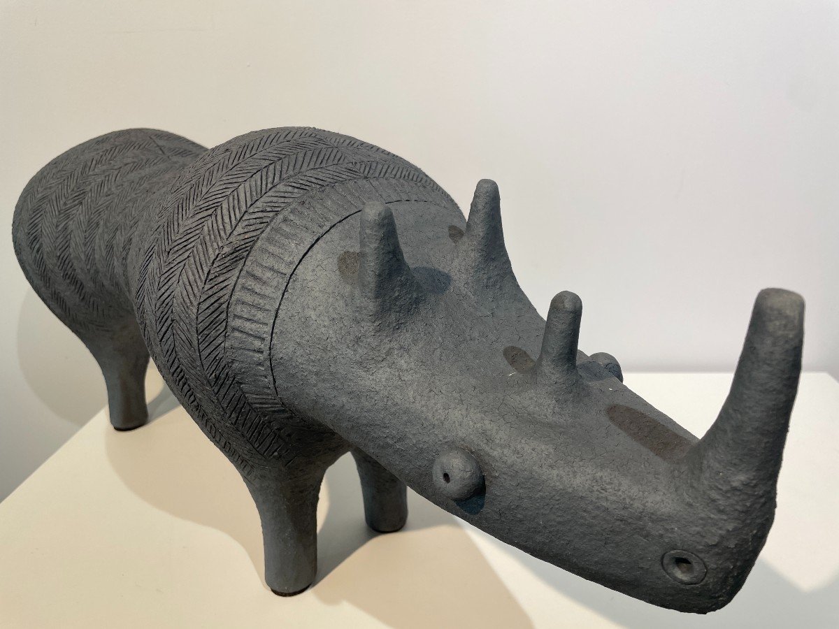William Byl - Large Rhinoceros - Ceramic -photo-6