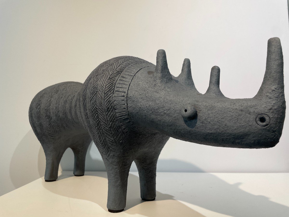 William Byl - Large Rhinoceros - Ceramic -photo-7