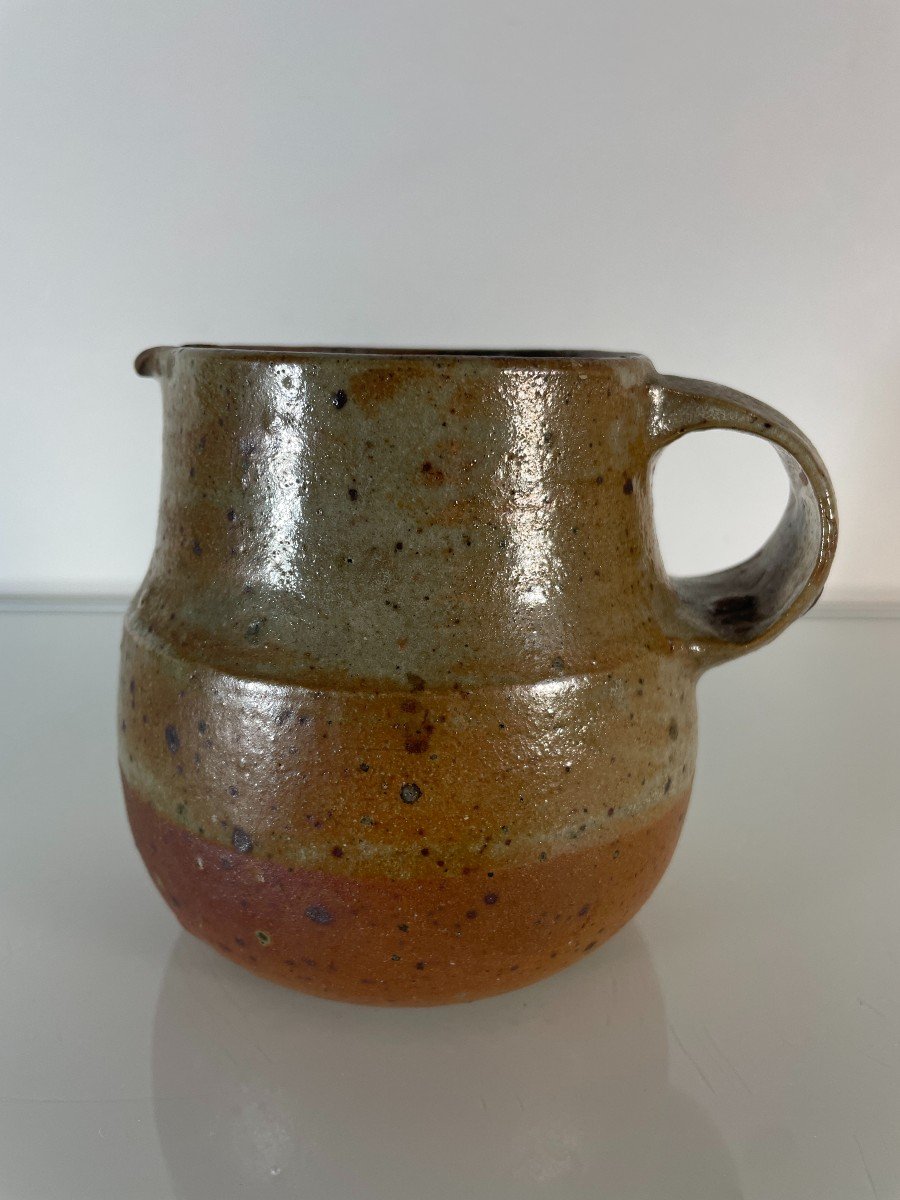 Yves Mohy (1929-2005) - Small Stoneware Pitcher And Cup-photo-6