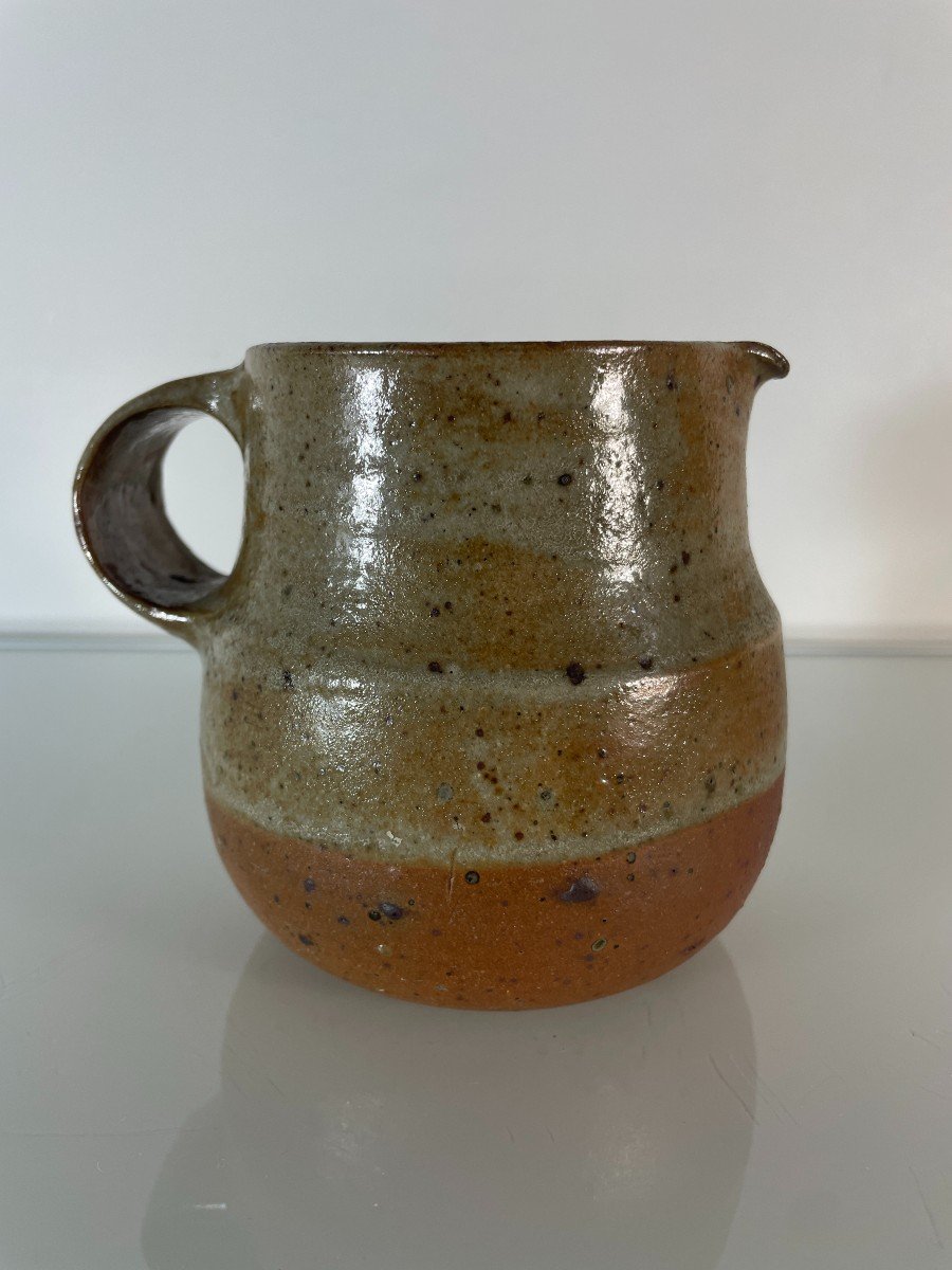 Yves Mohy (1929-2005) - Small Stoneware Pitcher And Cup-photo-7