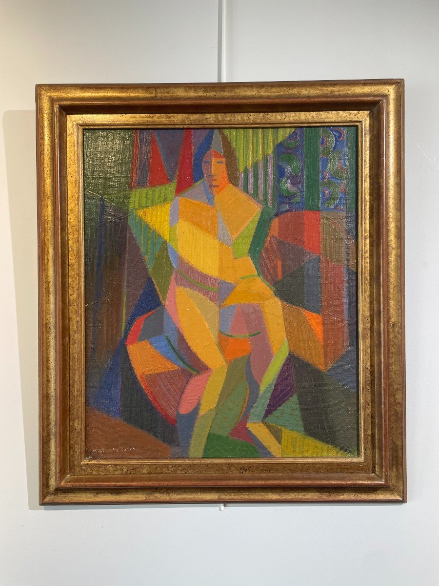 Nicolas Poliakoff (1899-1976) - Cubist Nude 