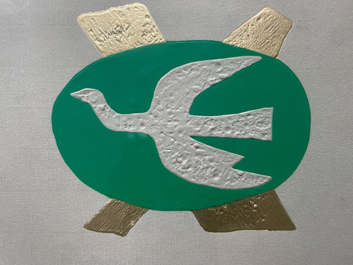 Georges Braque (1882-1963) - Lithographie - l'Oiseau En Vol-photo-2