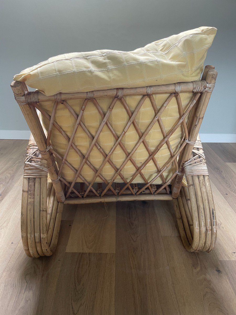 Rohe Noordwolde - Pair Of Rattan Armchairs - 1950s-photo-4