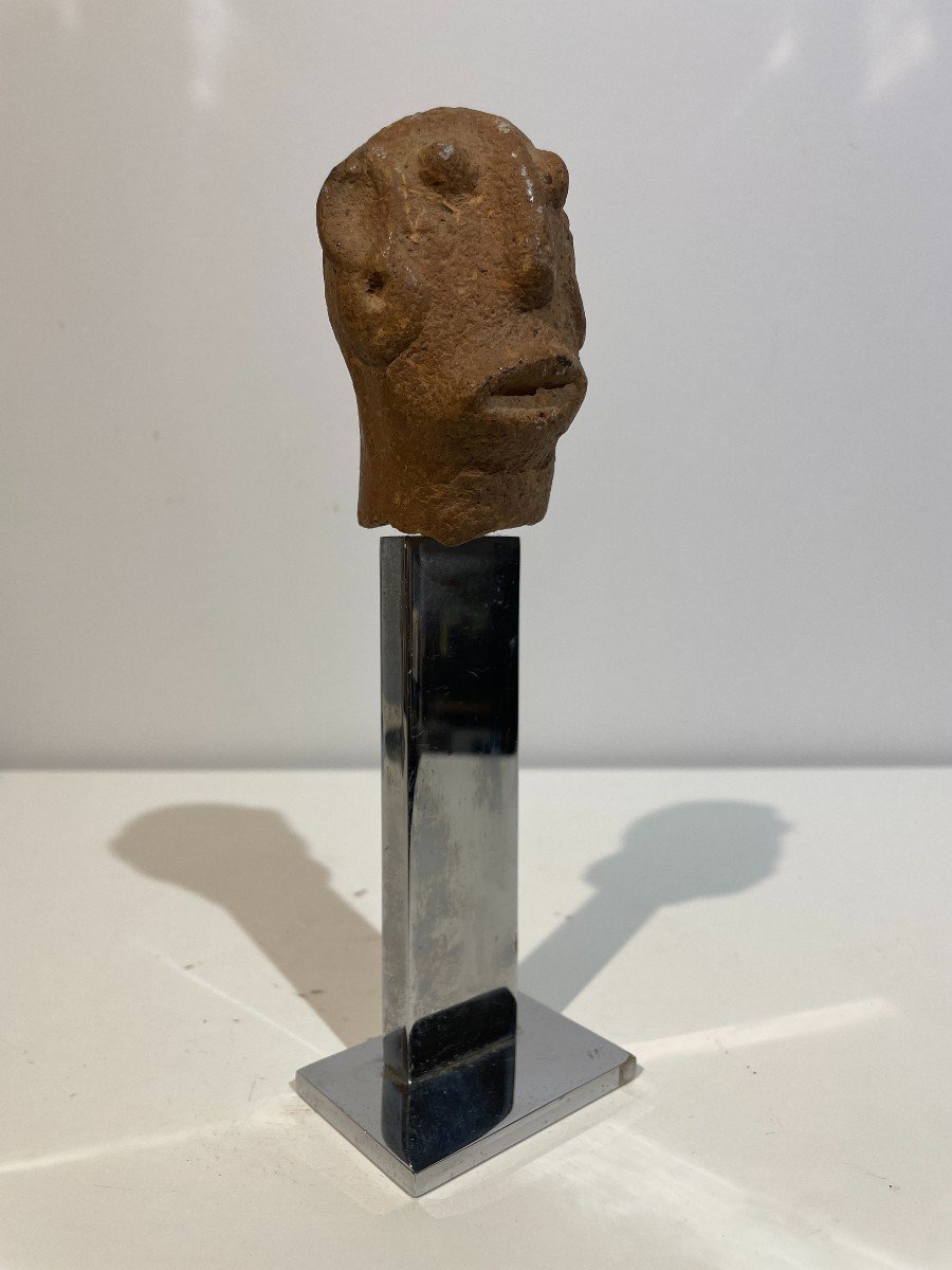 Small Terracotta Head - Africa - Djenné Culture - Mali - Niger -photo-2