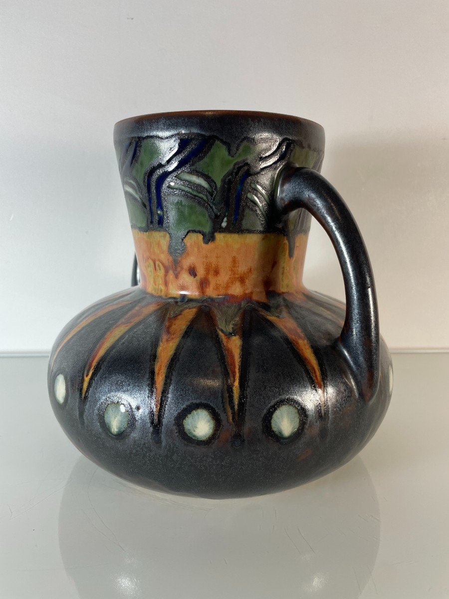 Rare Vase Odetta - Hb Quimper - Art Déco-photo-2