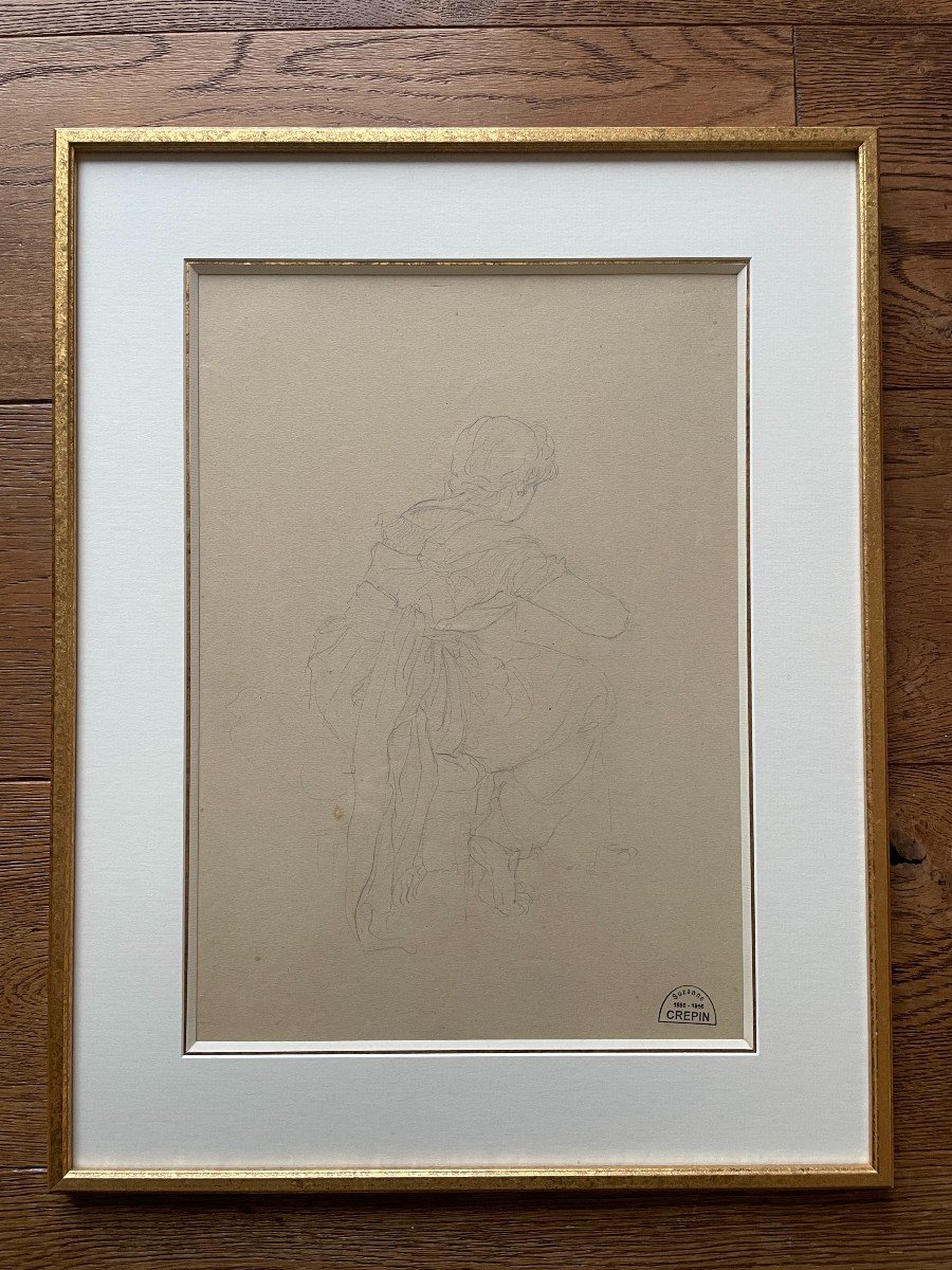 Susanne Crépin (1880-1951) - Mine Graphite - La Liseuse-photo-4