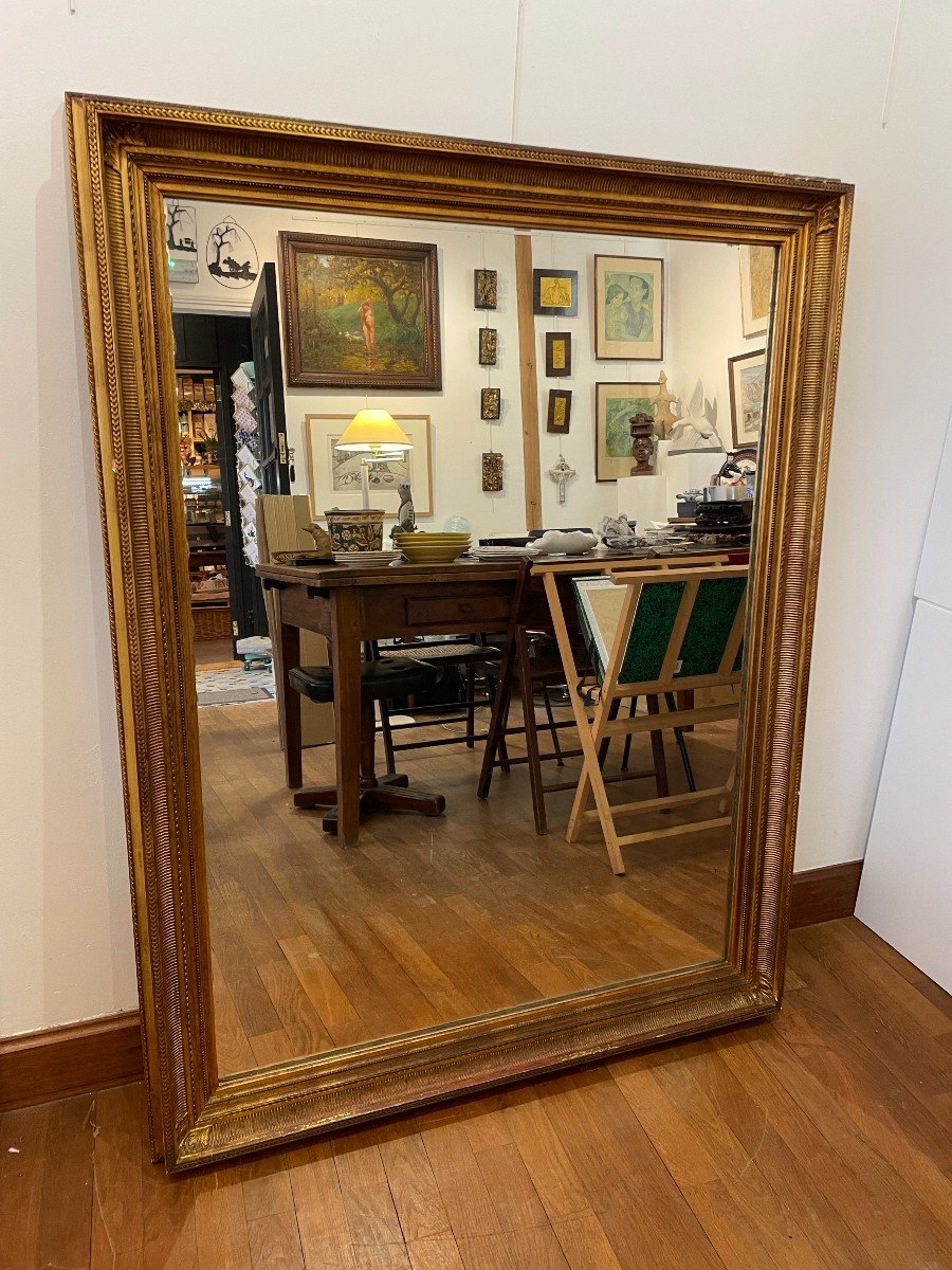 Large 19th Century Fireplace Mirror